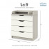 АТОН Комод Сириус-2 "Loft" 804, шимо светлый-белый