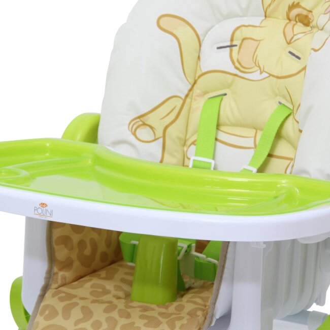 Стульчик для кормления Polini kids Disney baby 470 Король лев, зеленый Стульчик для кормления Polini kids Disney baby 470 Король лев, зеленый